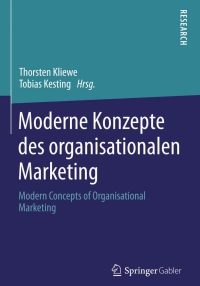Cover image: Moderne Konzepte des organisationalen Marketing 9783658046798