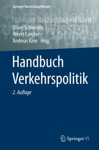 Cover image: Handbuch Verkehrspolitik 2nd edition 9783658046927