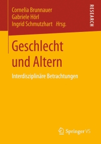 Cover image: Geschlecht und Altern 9783658048167