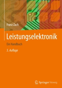 Imagen de portada: Leistungselektronik 5th edition 9783658048983