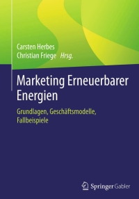 Imagen de portada: Marketing Erneuerbarer Energien 9783658049676
