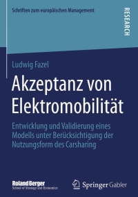 صورة الغلاف: Akzeptanz von Elektromobilität 9783658050894