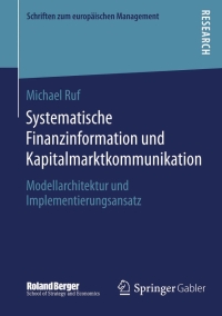 Cover image: Systematische Finanzinformation und Kapitalmarktkommunikation 9783658051594