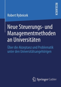 Cover image: Neue Steuerungs- und Managementmethoden an Universitäten 9783658051679