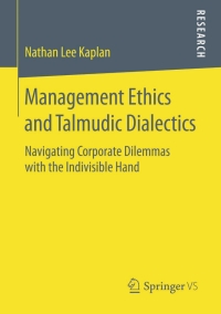 Cover image: Management Ethics and Talmudic Dialectics 9783658052546