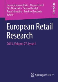 Imagen de portada: European Retail Research 9783658053123