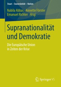 صورة الغلاف: Supranationalität und Demokratie 9783658053345