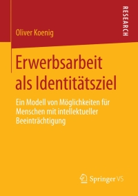 Cover image: Erwerbsarbeit als Identitätsziel 9783658054250