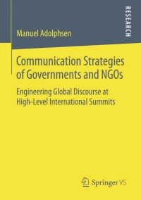 Cover image: Communication Strategies of Governments and NGOs 9783658055035