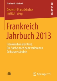 Cover image: Frankreich Jahrbuch 2013 1st edition 9783658055653