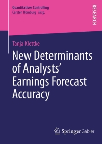 Cover image: New Determinants of Analysts’ Earnings Forecast Accuracy 9783658056339