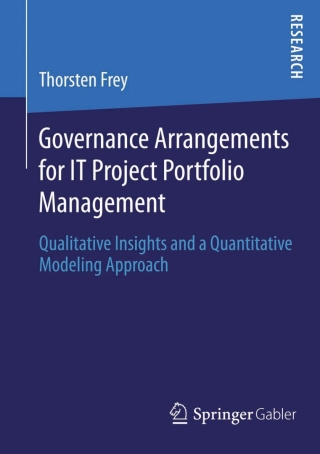 Cover image: Governance Arrangements for IT Project Portfolio Management 9783658056605