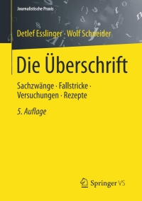 Imagen de portada: Die Überschrift 5th edition 9783658057541