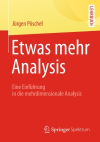 Cover image: Etwas mehr Analysis 9783658058593