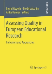 Cover image: Assessing Quality in European Educational Research 9783658059682