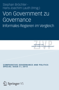 Imagen de portada: Von Government zu Governance 9783658061449