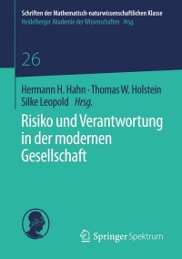 Cover image: Risiko und Verantwortung in der modernen Gesellschaft 9783658063214