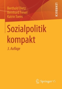 Imagen de portada: Sozialpolitik kompakt 3rd edition 9783658063689