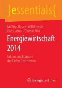 表紙画像: Energiewirtschaft 2014 9783658064082