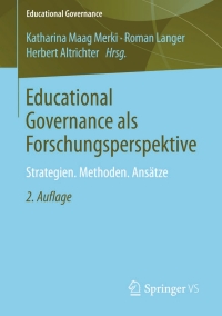 Omslagafbeelding: Educational Governance als Forschungsperspektive 2nd edition 9783658064426