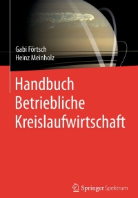 Imagen de portada: Handbuch Betriebliche Kreislaufwirtschaft 9783658064440