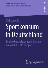 Cover image: Sportkonsum in Deutschland 9783658064723