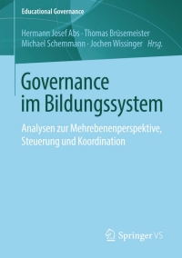 Imagen de portada: Governance im Bildungssystem 9783658065225