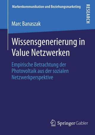 Cover image: Wissensgenerierung in Value Netzwerken 9783658065898
