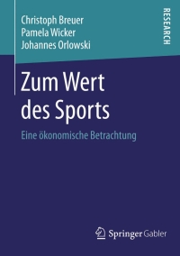 Imagen de portada: Zum Wert des Sports 9783658066895