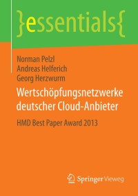 Titelbild: Wertschöpfungsnetzwerke deutscher Cloud-Anbieter 9783658070106