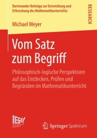 Cover image: Vom Satz zum Begriff 9783658070687