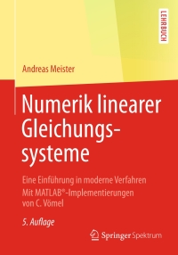 Cover image: Numerik linearer Gleichungssysteme 5th edition 9783658071998