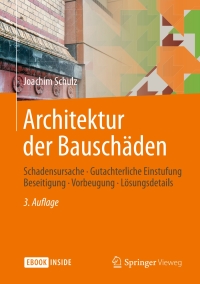 Imagen de portada: Architektur der Bauschäden 3rd edition 9783658074234