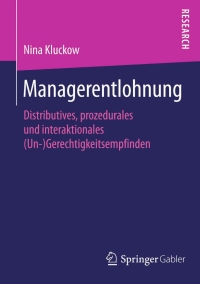 Cover image: Managerentlohnung 9783658074296