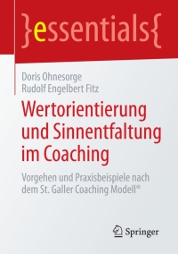 Cover image: Wertorientierung und Sinnentfaltung im Coaching 9783658076610