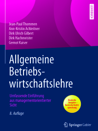Immagine di copertina: Allgemeine Betriebswirtschaftslehre 8th edition 9783658077679