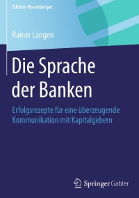 表紙画像: Die Sprache der Banken 9783658077693