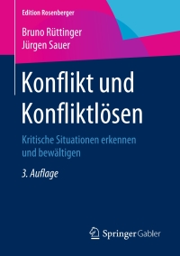 Cover image: Konflikt und Konfliktlösen 3rd edition 9783658078119