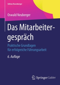 Cover image: Das Mitarbeitergespräch 6th edition 9783658079390