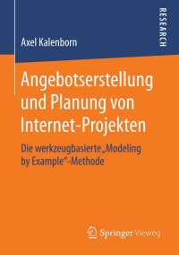 Cover image: Angebotserstellung und Planung von Internet-Projekten 9783658079499