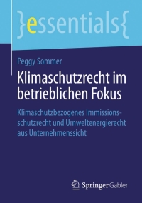 Cover image: Klimaschutzrecht im betrieblichen Fokus 9783658079512