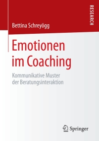 Cover image: Emotionen im Coaching 9783658079932