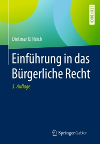 Cover image: Einführung in das Bürgerliche Recht 5th edition 9783658080310