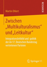 Imagen de portada: Zwischen „Multikulturalismus“ und „Leitkultur“ 9783658082512