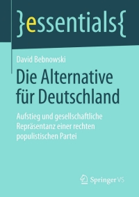 صورة الغلاف: Die Alternative für Deutschland 9783658082857