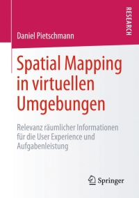 Cover image: Spatial Mapping in virtuellen Umgebungen 9783658083045