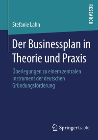 Cover image: Der Businessplan in Theorie und Praxis 9783658083748