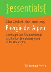 表紙画像: Energie der Alpen 9783658083823