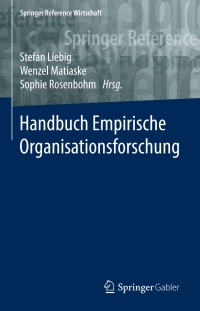 Imagen de portada: Handbuch Empirische Organisationsforschung 9783658084929