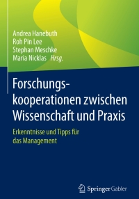 Imagen de portada: Forschungskooperationen zwischen Wissenschaft und Praxis 9783658084943
